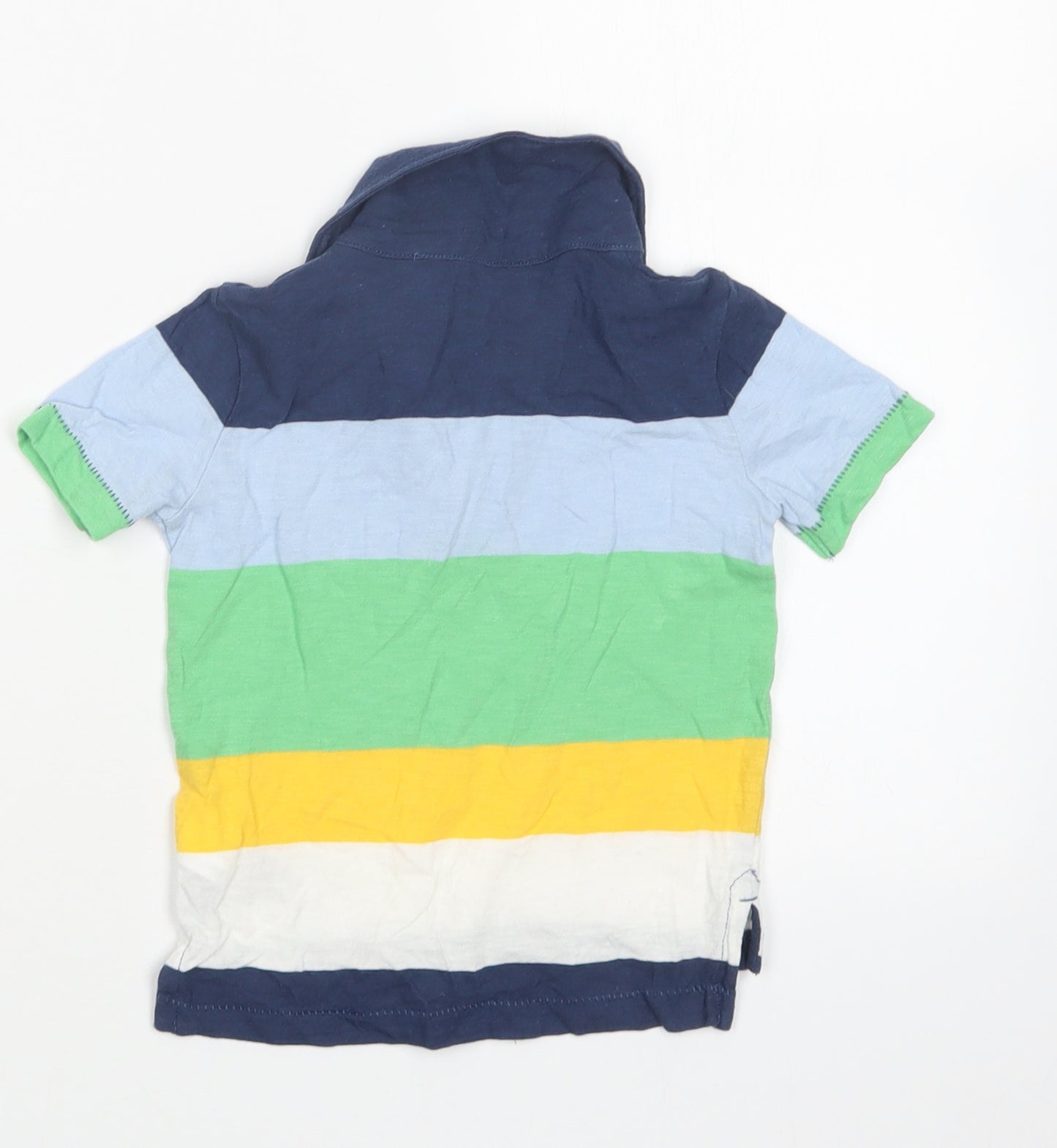 Gap Boys Blue Striped  Basic Polo Size 12-18 Months