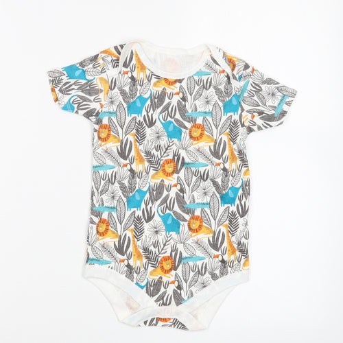 TU Boys White Geometric  Basic T-Shirt Size 2-3 Years