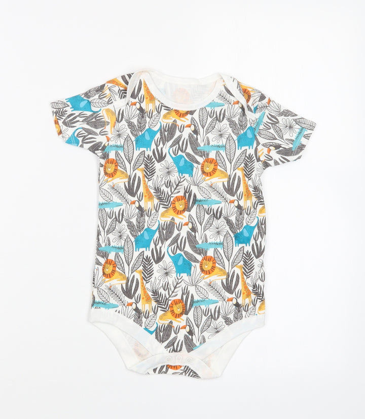 TU Boys White Geometric  Basic T-Shirt Size 2-3 Years