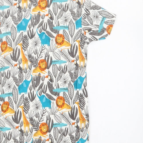 TU Boys White Geometric  Basic T-Shirt Size 2-3 Years