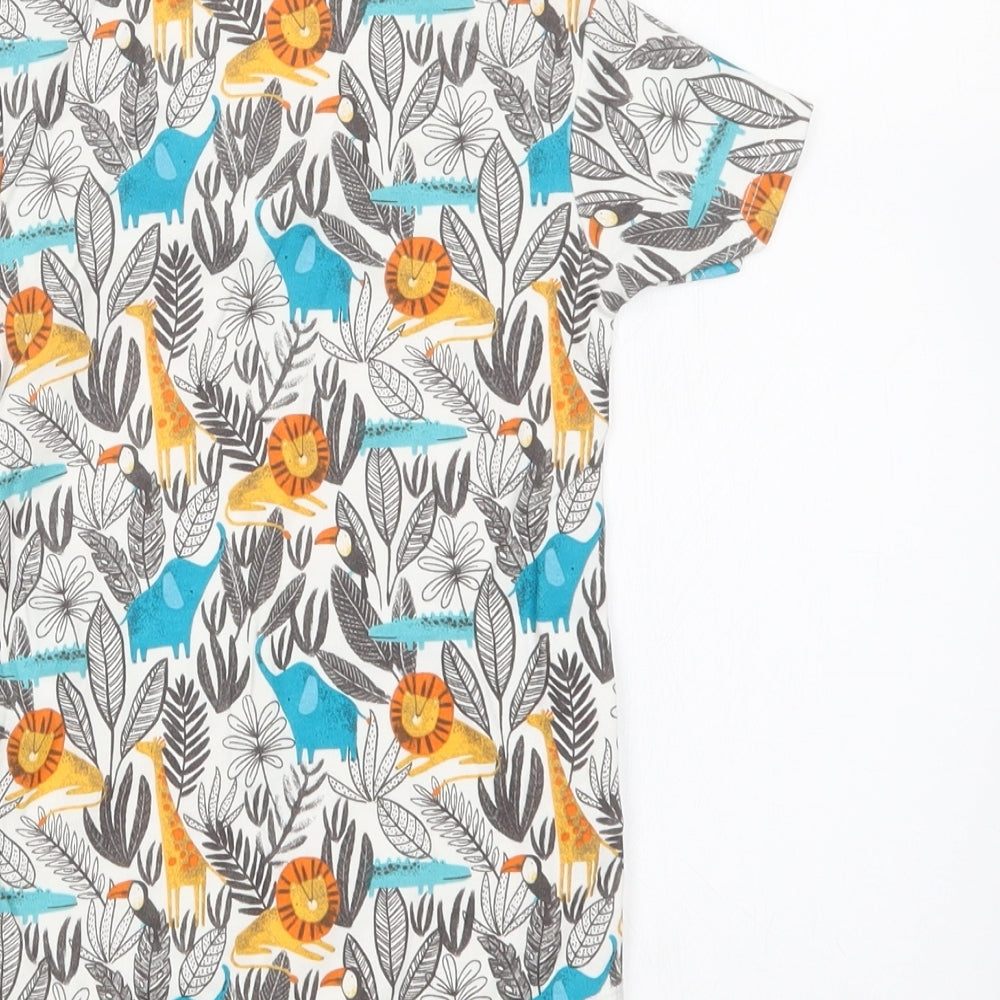 TU Boys White Geometric  Basic T-Shirt Size 2-3 Years