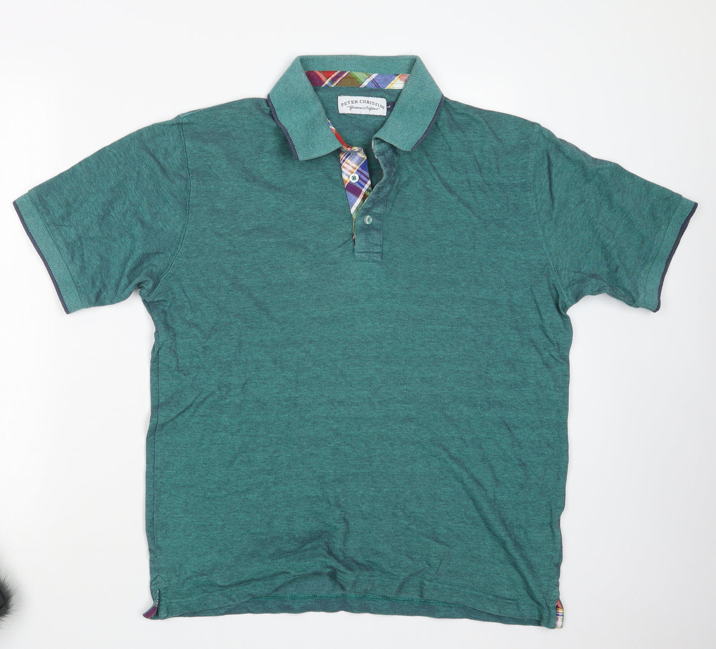 Peter Christian Mens Blue    Polo Size L