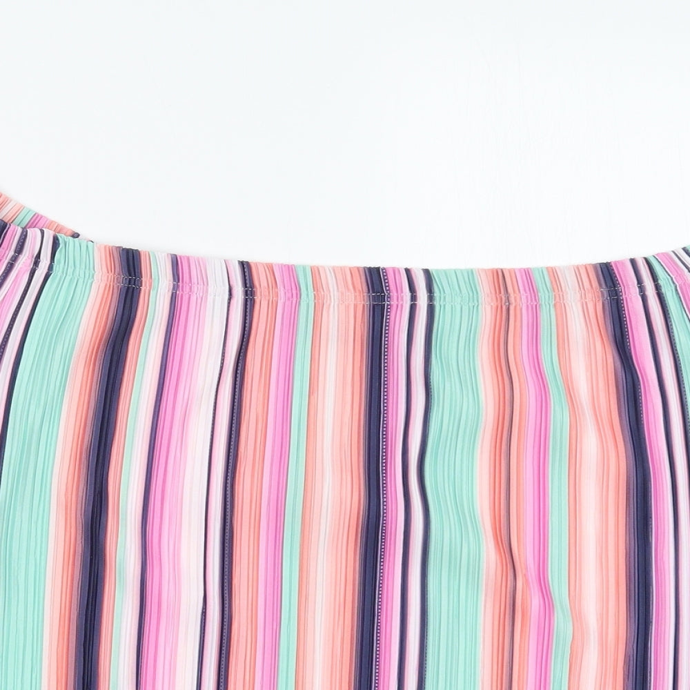 Very Womens Pink Striped  Basic Blouse Size 22