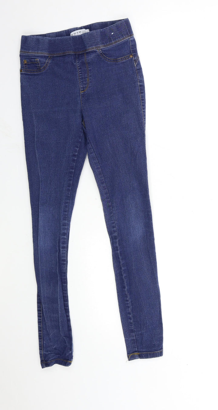 Denim & Co. Womens Blue Denim Skinny Jeans Size 8 L27 in