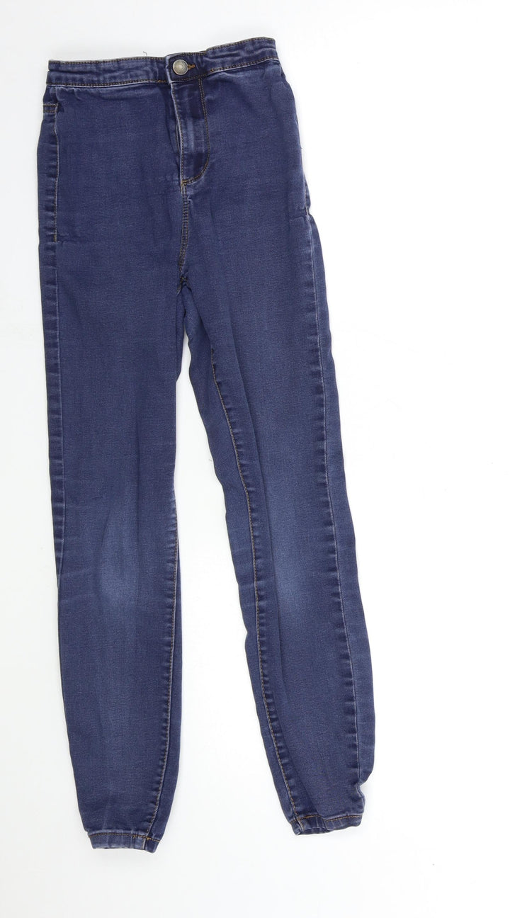 Denim & Co. Womens Blue Denim Skinny Jeans Size 6 L25 in