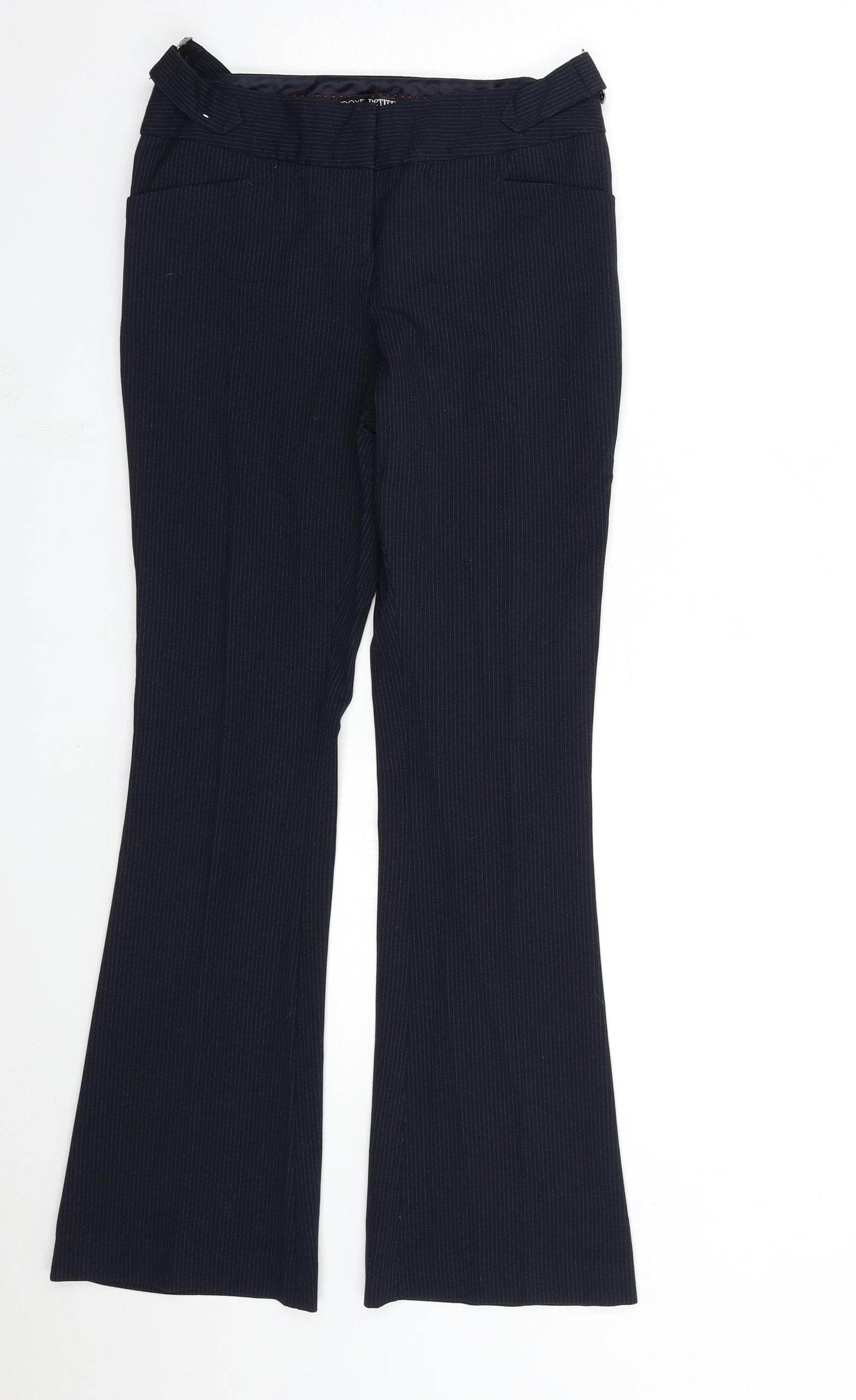 NEXT Womens Blue Striped  Trousers  Size 6 L29 in