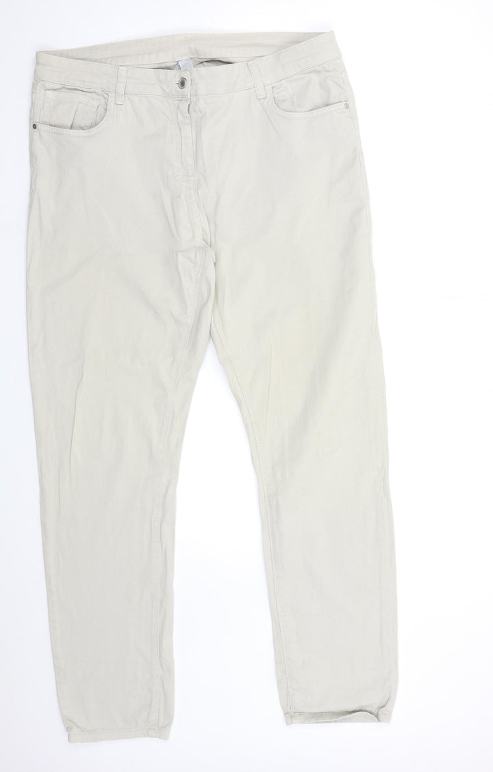 Wallis Womens Grey Denim Tapered Jeans Size 10 L31 in