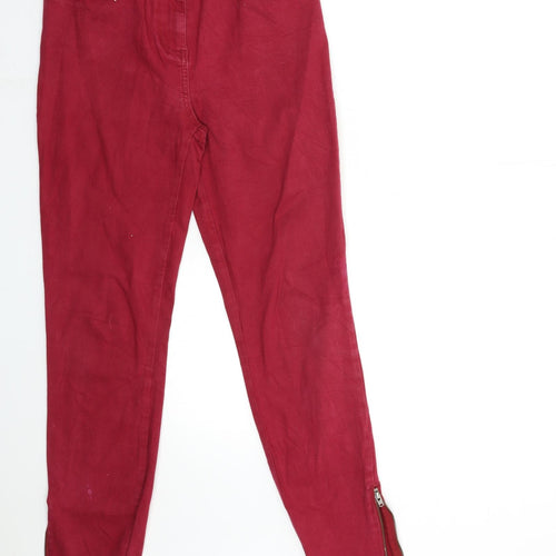 Preworn Womens Red  Denim Skinny Jeans Size 26 in L28 in