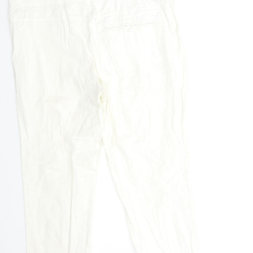 monate Womens White   Trousers  Size 12 L25 in