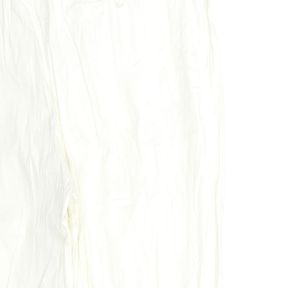 monate Womens White   Trousers  Size 12 L25 in