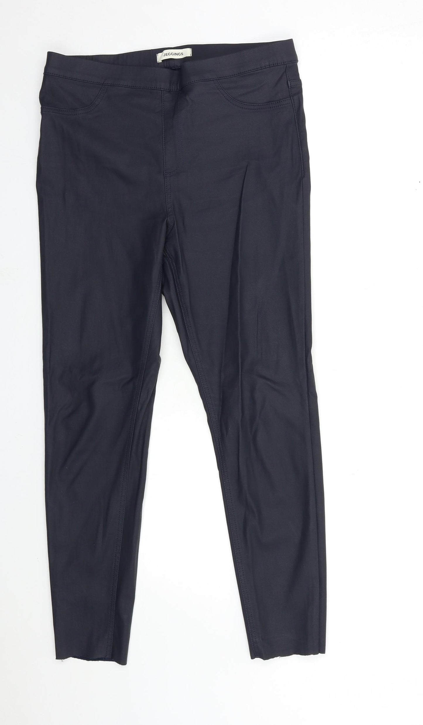 Marks and Spencer Womens Blue   Jegging Trousers Size 14 L28 in