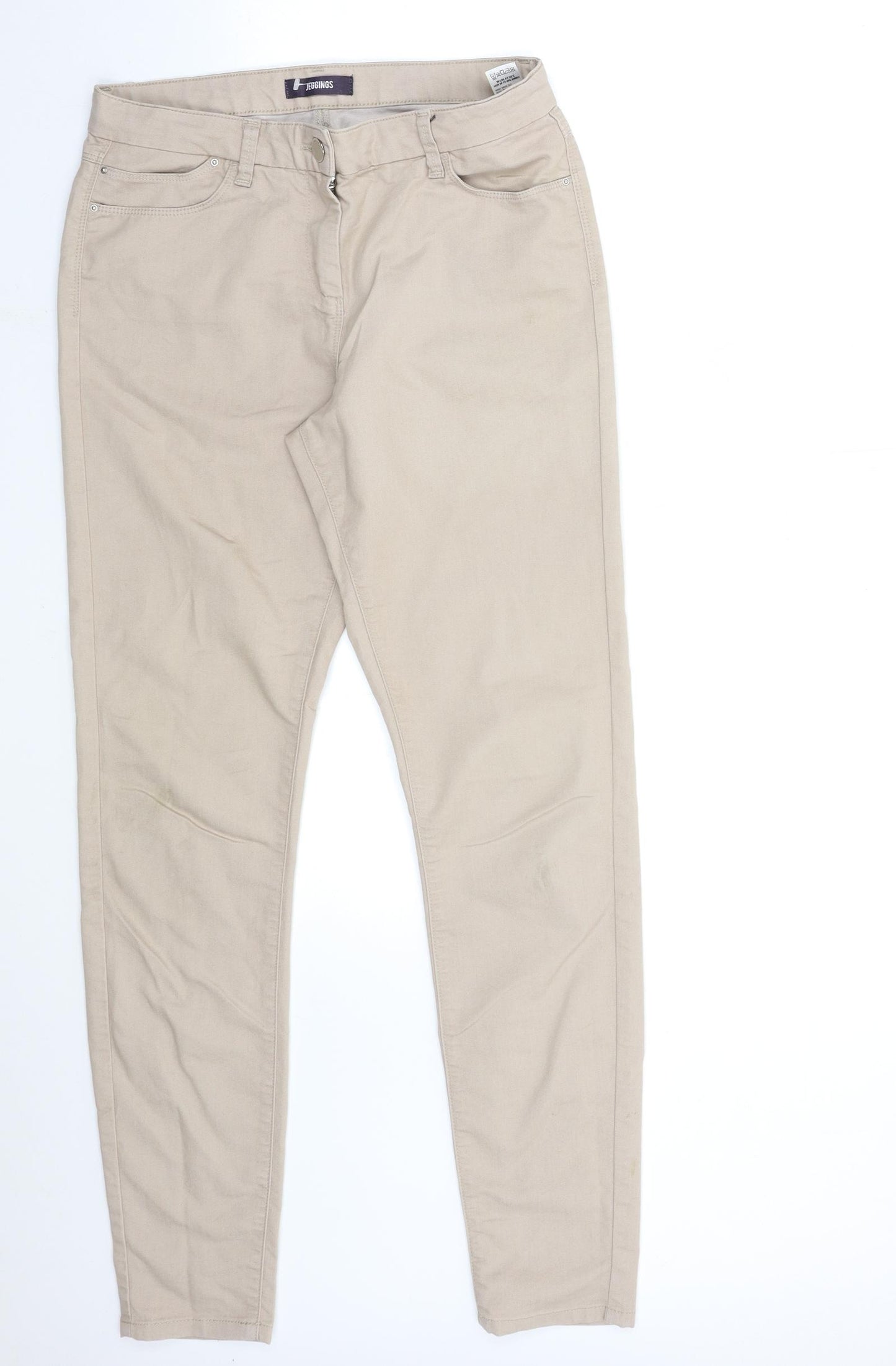 Marks and Spencer Womens Beige  Denim Skinny Jeans Size 12 L31 in
