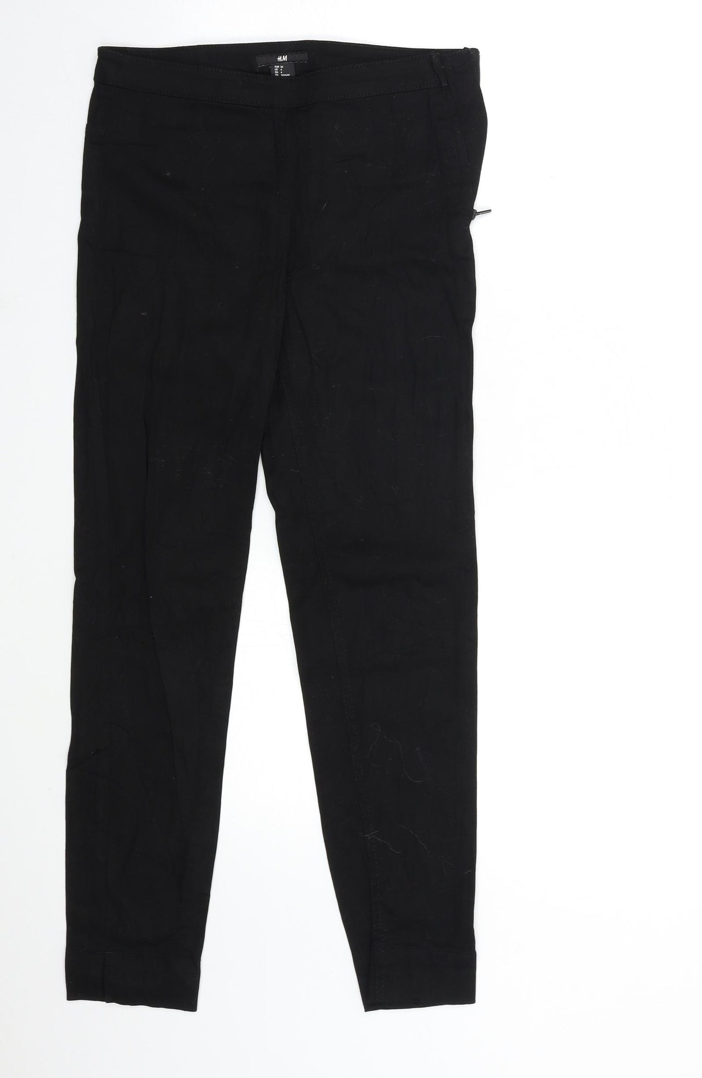 H&M Womens Black  Denim Skinny Jeans Size 6 L28 in