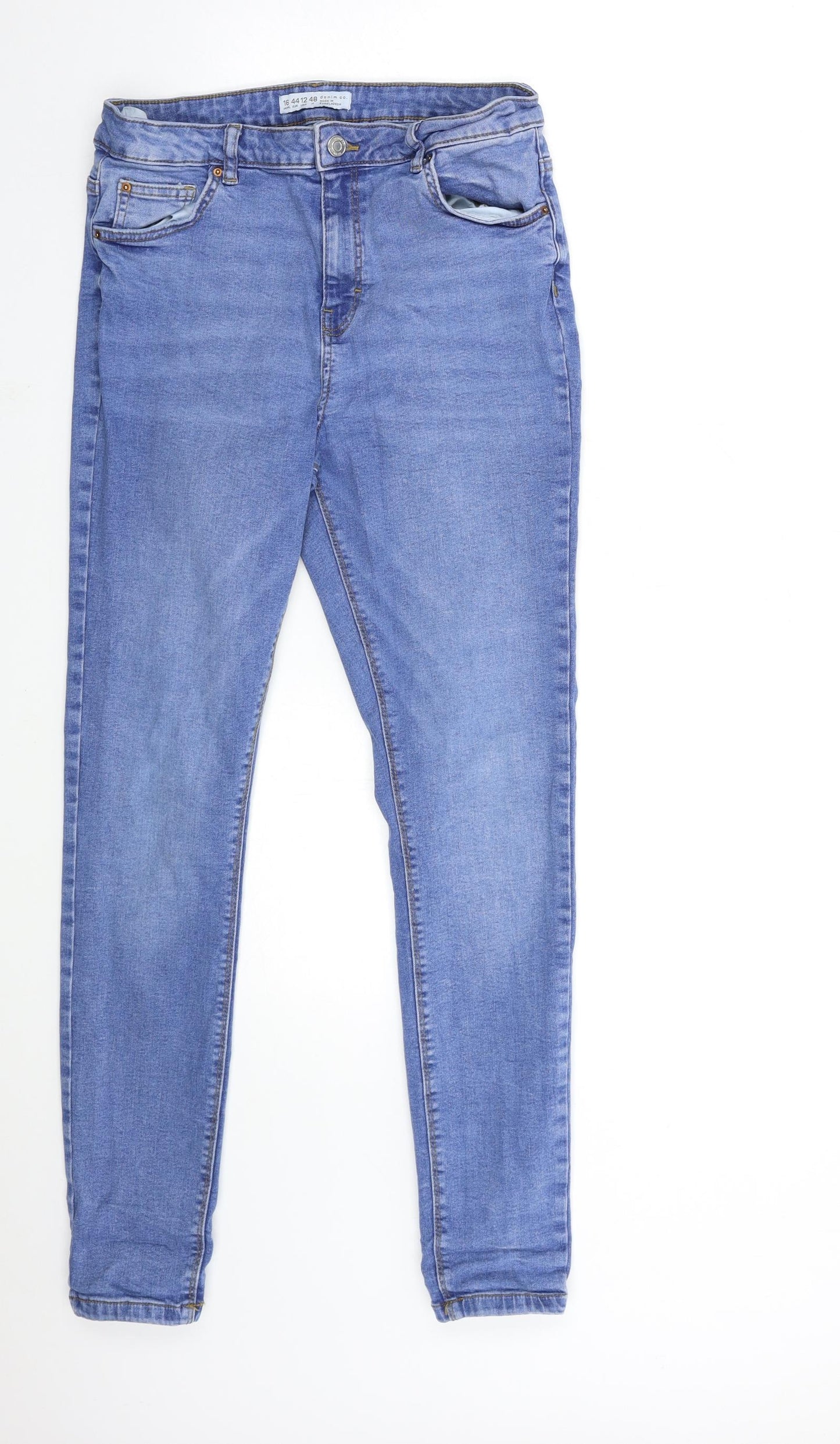 Denim & Co. Womens Blue  Denim Skinny Jeans Size 16 L29 in