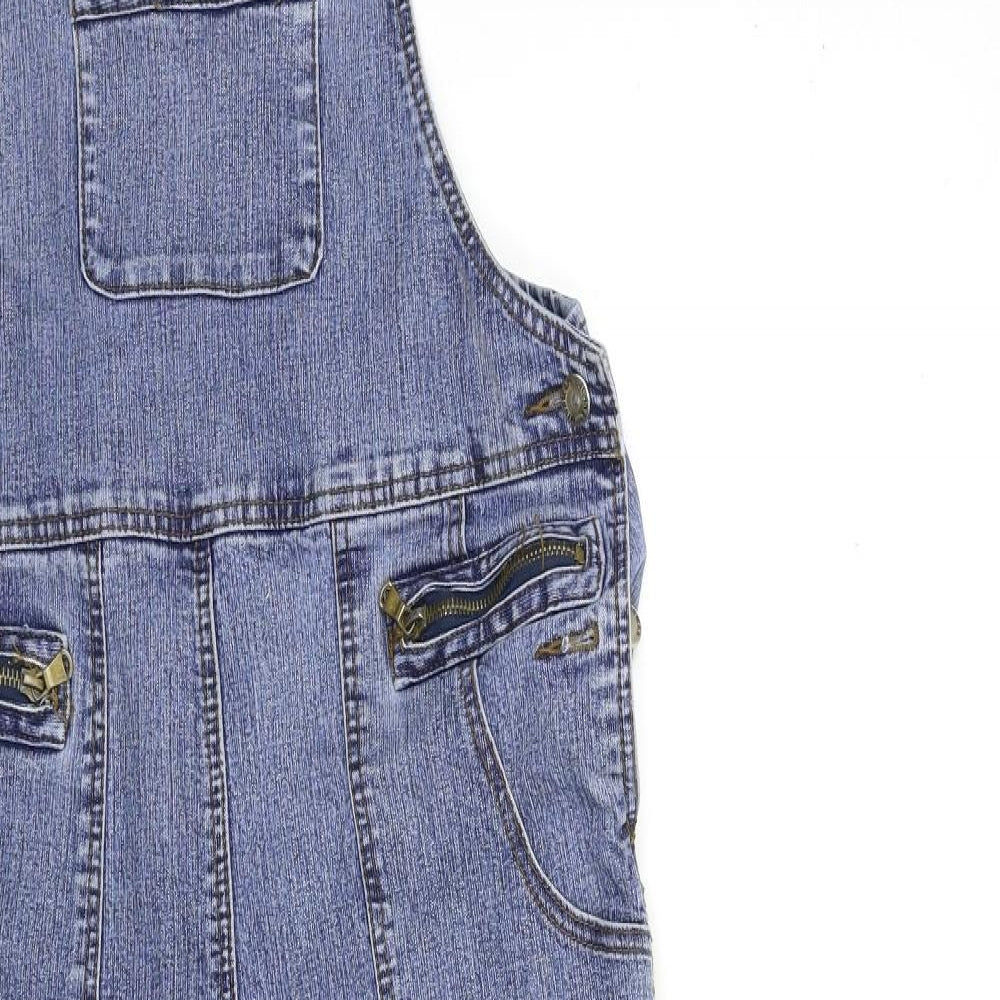 MISSWAN Womens Blue  Denim Dungaree One-Piece Size XL