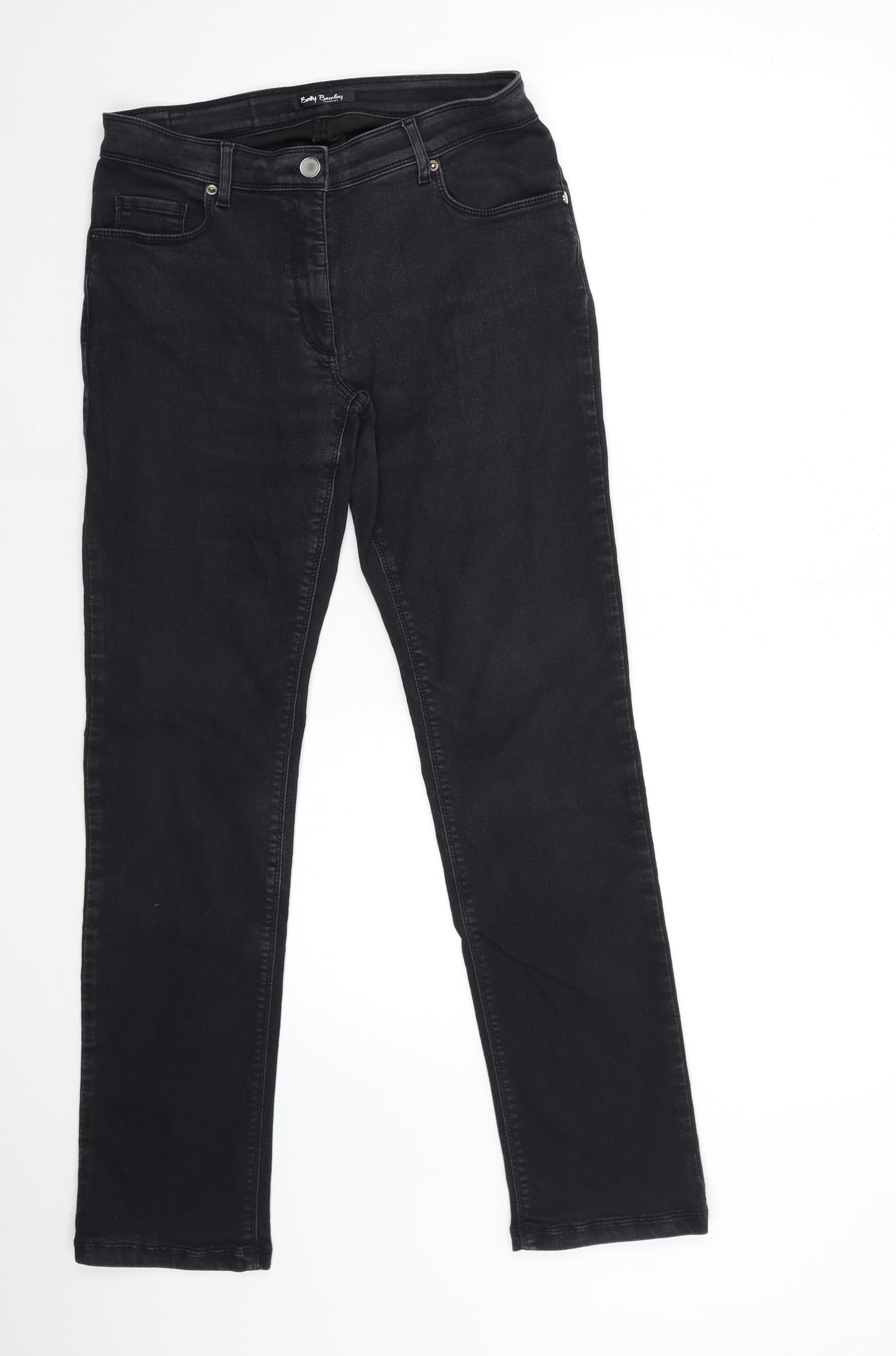Betty Barclay Womens Black  Denim Skinny Jeans Size 14 L31 in