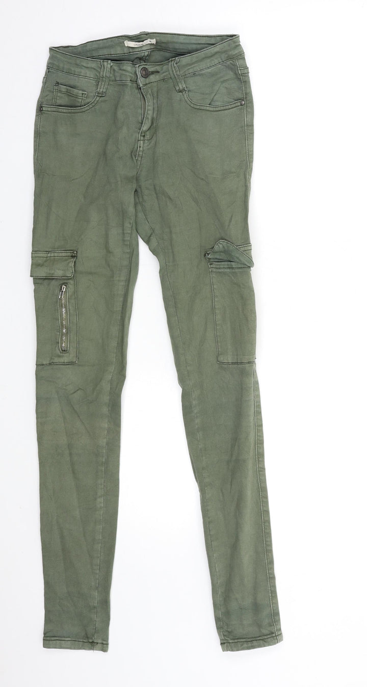 LALULA Womens Green Denim Skinny Jeans Size 8 L31 in