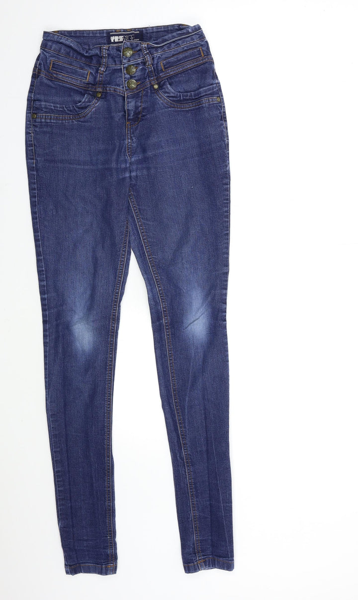 yesyes Womens Blue  Denim Skinny Jeans Size 8 L31 in