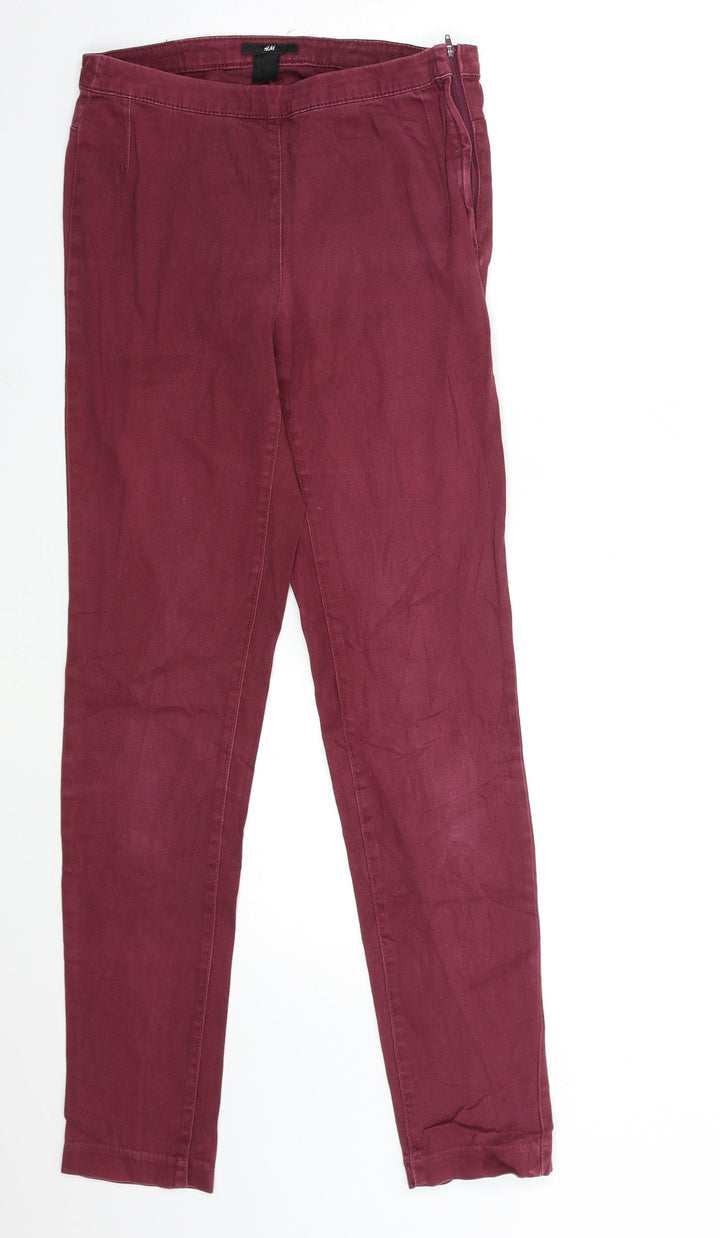 H&M Womens Red  Denim Skinny Jeans Size 26 in L29 in