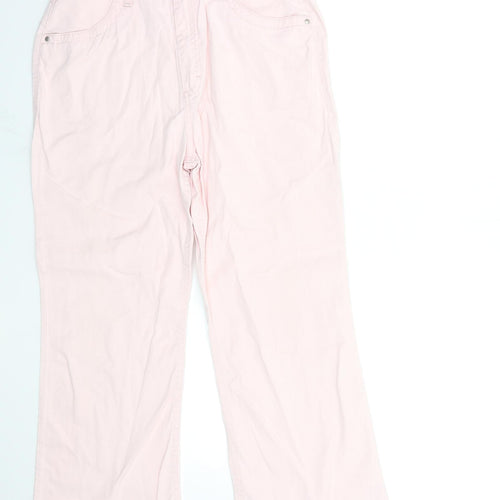 Preworn Womens Pink  Denim Straight Jeans Size 30 in L25 in