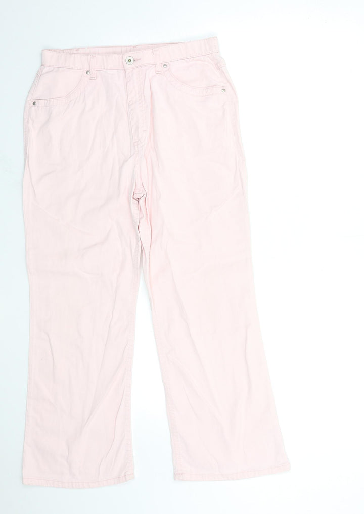 Preworn Womens Pink  Denim Straight Jeans Size 30 in L25 in