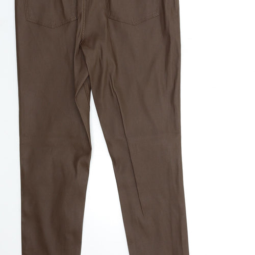Denim & Co. Womens Brown   Trousers  Size 12 L28 in