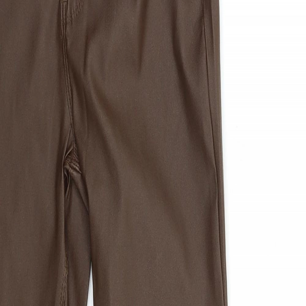 Denim & Co. Womens Brown   Trousers  Size 12 L28 in