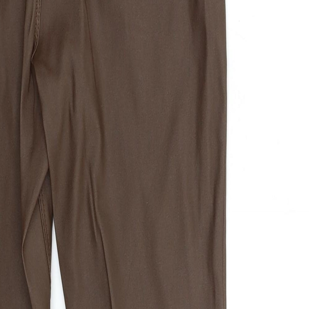 Denim & Co. Womens Brown   Trousers  Size 12 L28 in