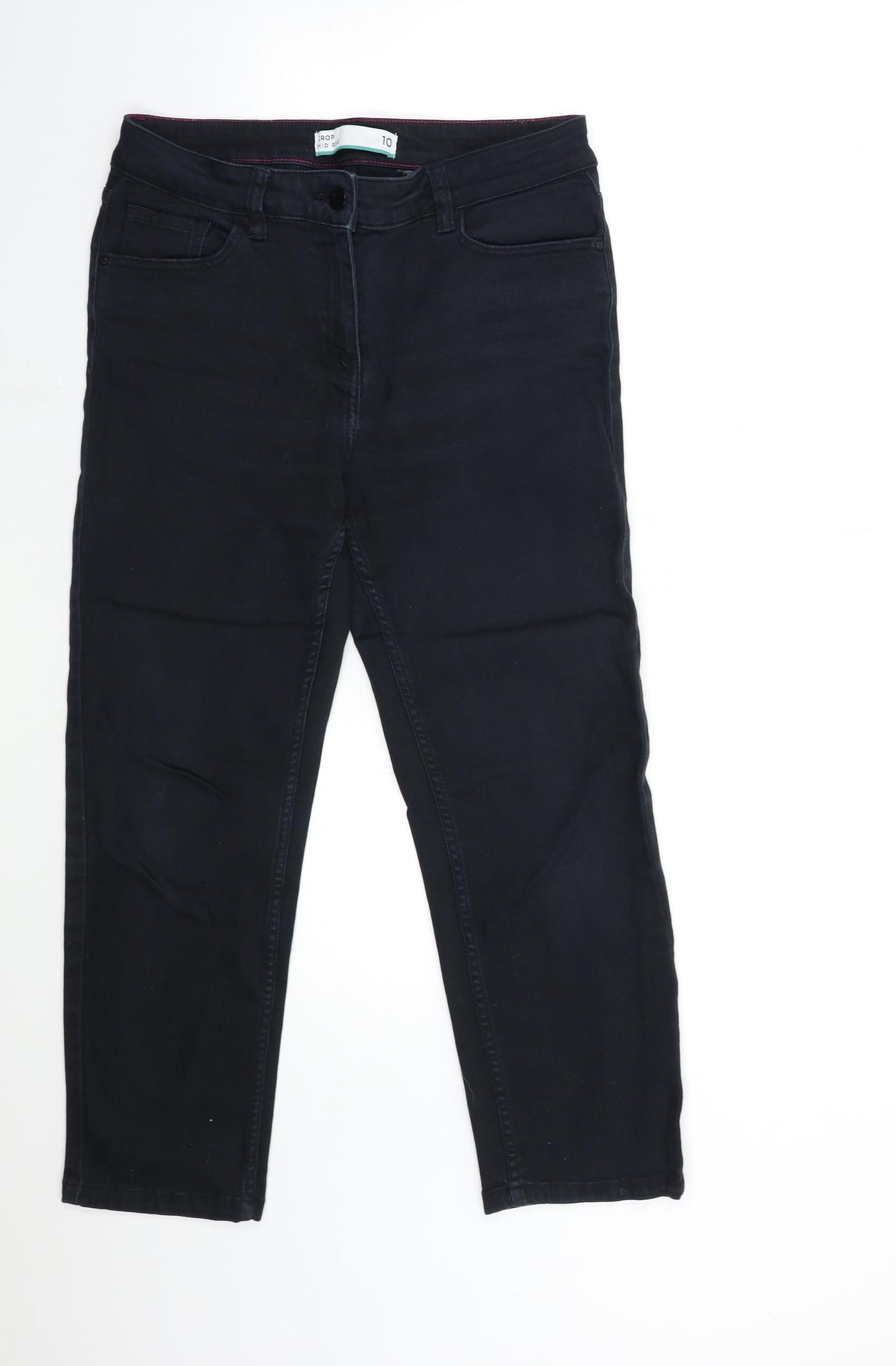 NEXT Womens Black  Denim Cropped Jeans Size 10 L25 in