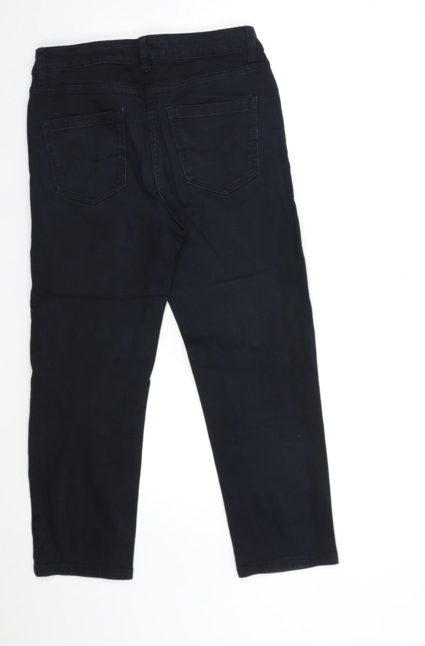 NEXT Womens Black  Denim Cropped Jeans Size 10 L25 in
