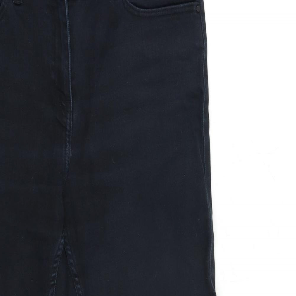 NEXT Womens Black  Denim Cropped Jeans Size 10 L25 in