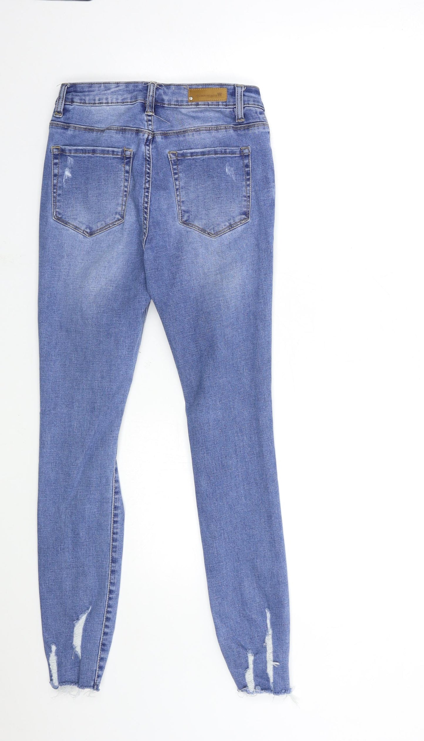 queen hearts paris Womens Blue  Denim Skinny Jeans Size S L27 in