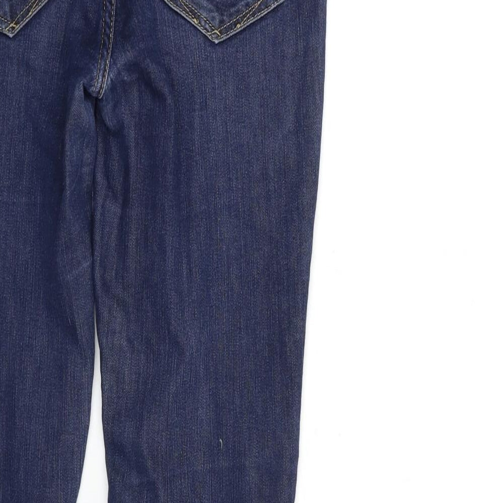 River Island Womens Blue  Denim Skinny Jeans Size 10 L28 in - ankle zip