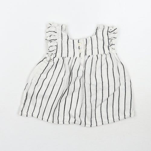Primark Girls White Striped  A-Line  Size 12-18 Months
