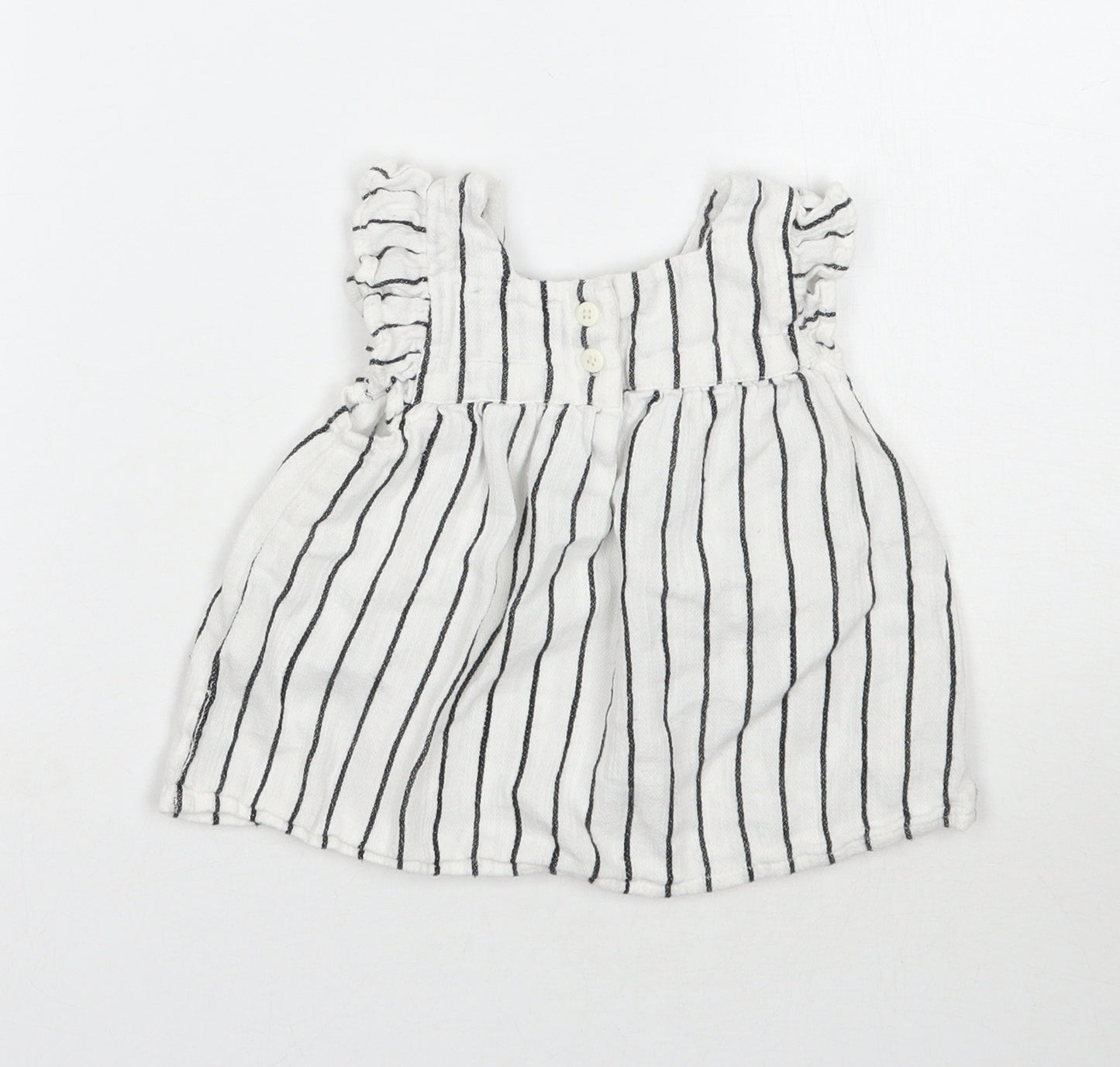 Primark Girls White Striped  A-Line  Size 12-18 Months