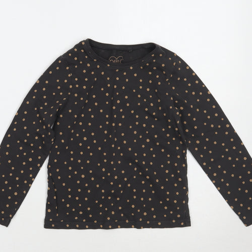 NEXT Girls Brown Polka Dot  Basic T-Shirt Size 5-6 Years