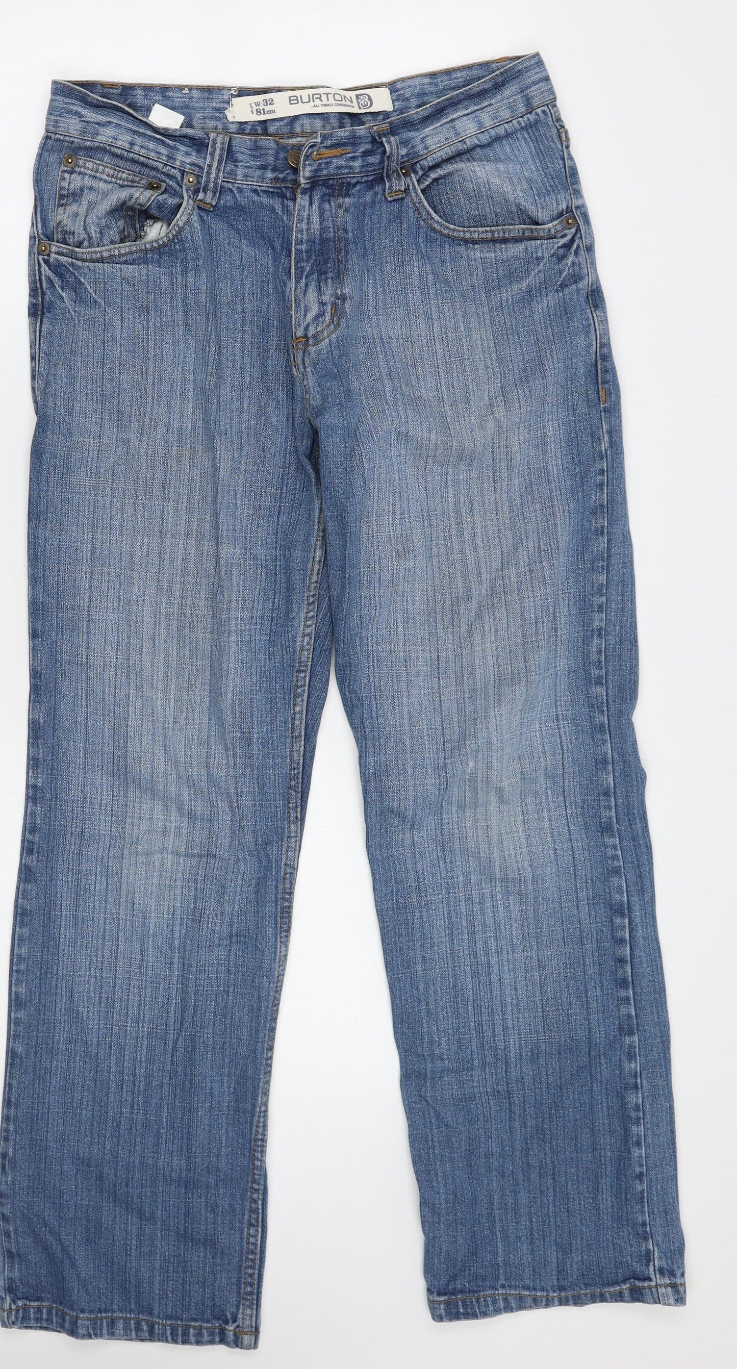 Burton Mens Blue   Straight Jeans Size 32 L27 in