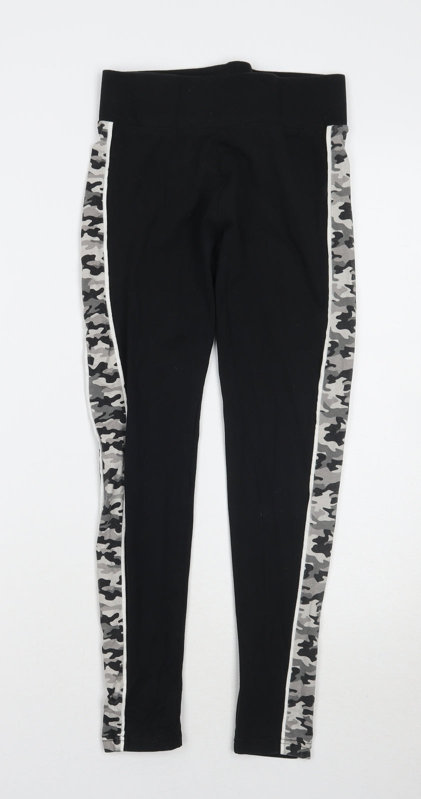 Primark Girls Black Camouflage  Jegging Trousers Size 12 Years