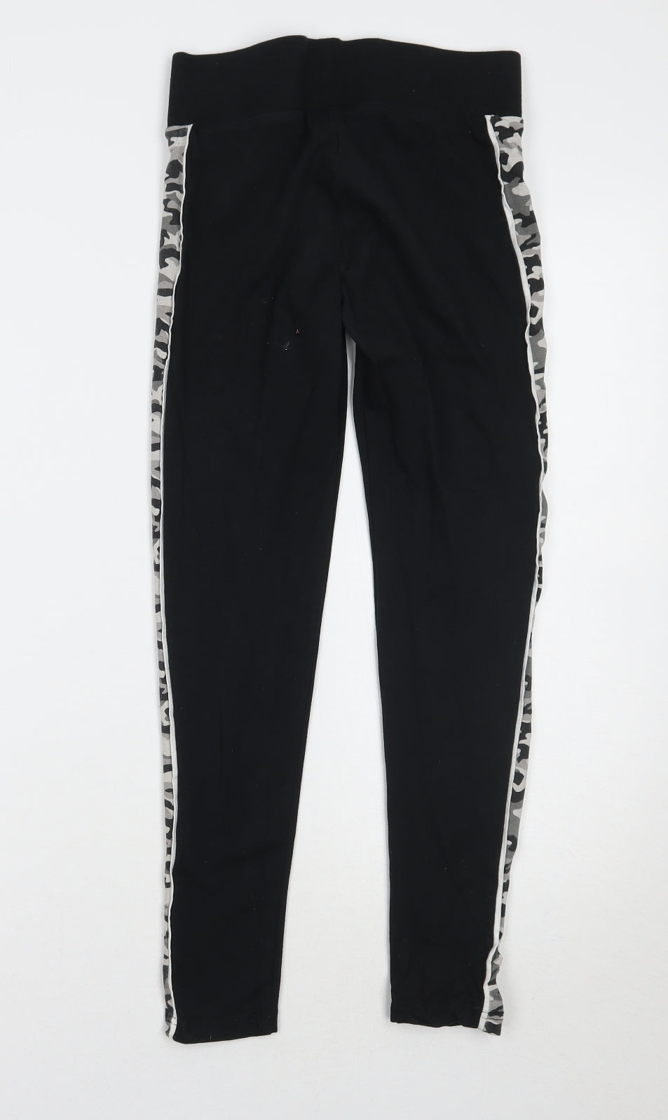 Primark Girls Black Camouflage  Jegging Trousers Size 12 Years