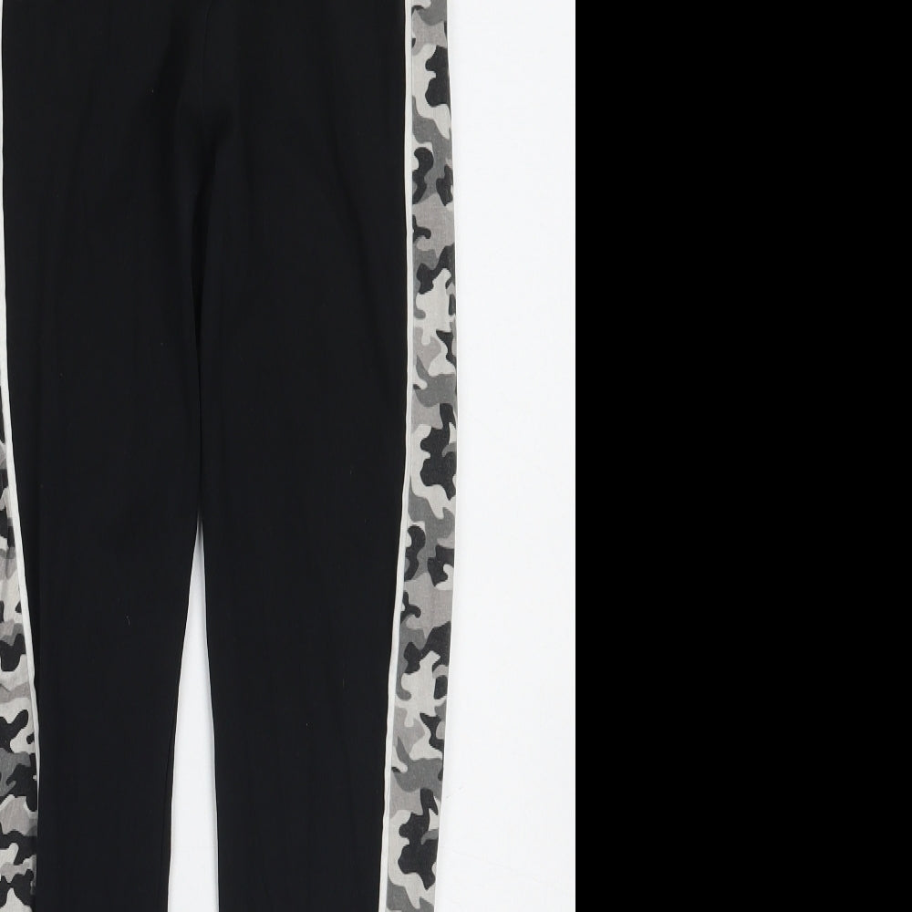 Primark Girls Black Camouflage  Jegging Trousers Size 12 Years