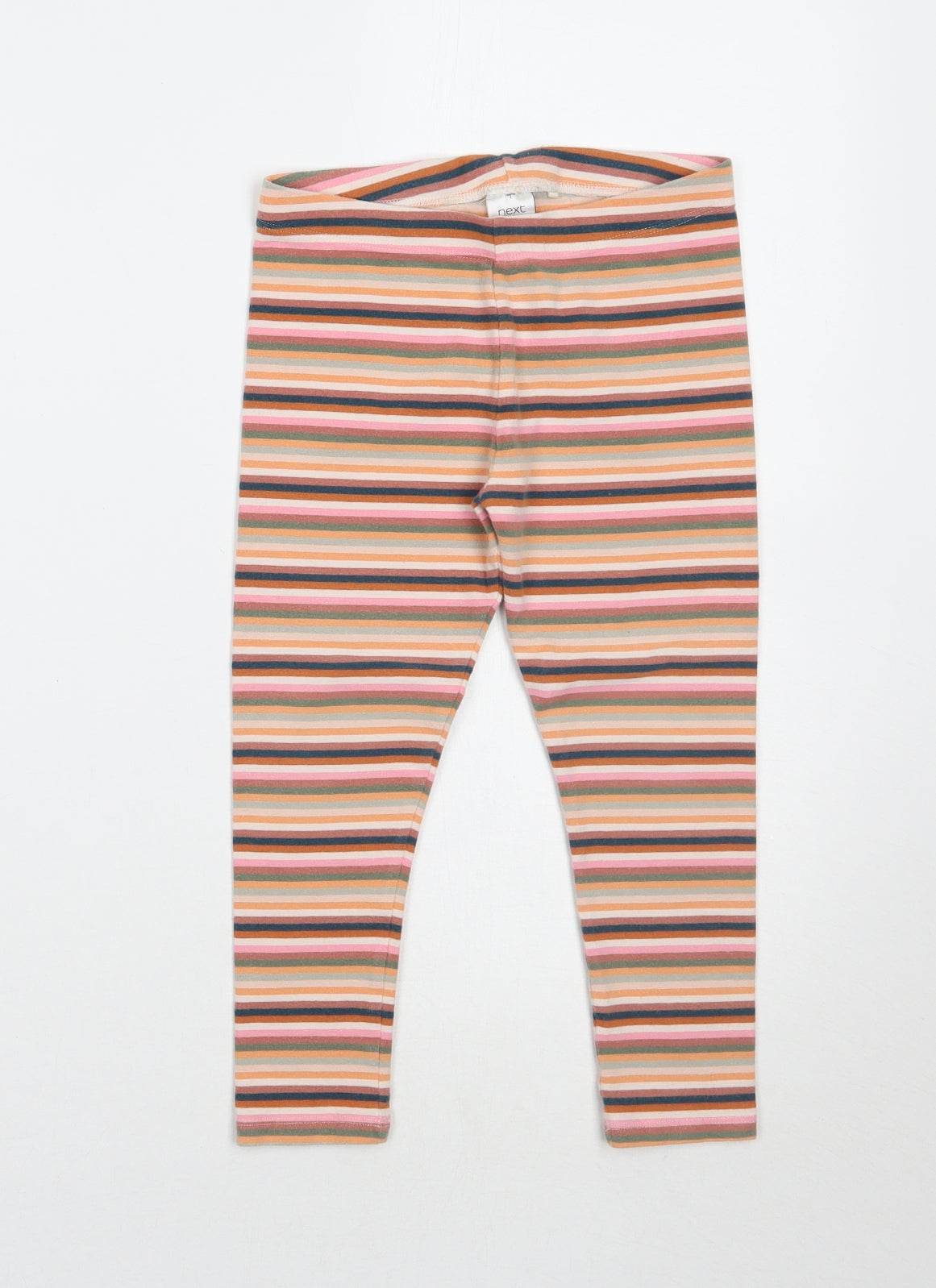 NEXT Girls Pink Striped  Jegging Trousers Size 5-6 Years