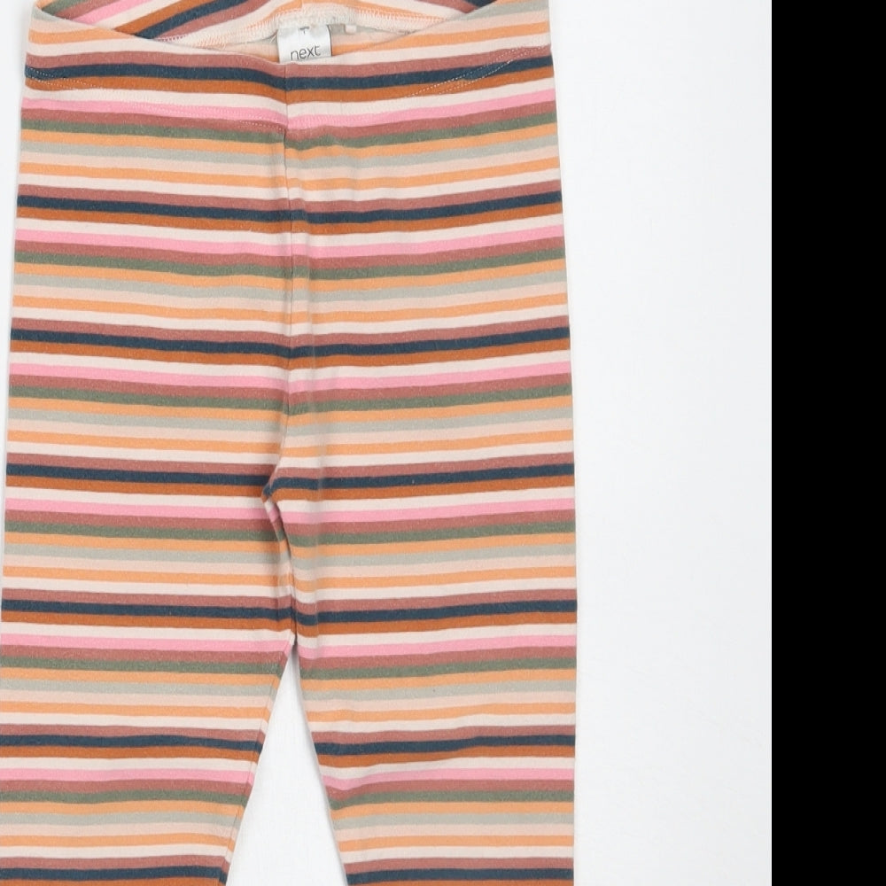 NEXT Girls Pink Striped  Jegging Trousers Size 5-6 Years