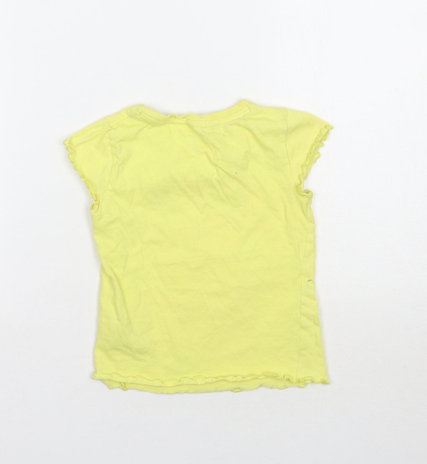 Peppa Pig Girls Yellow   Basic T-Shirt Size 18-24 Months