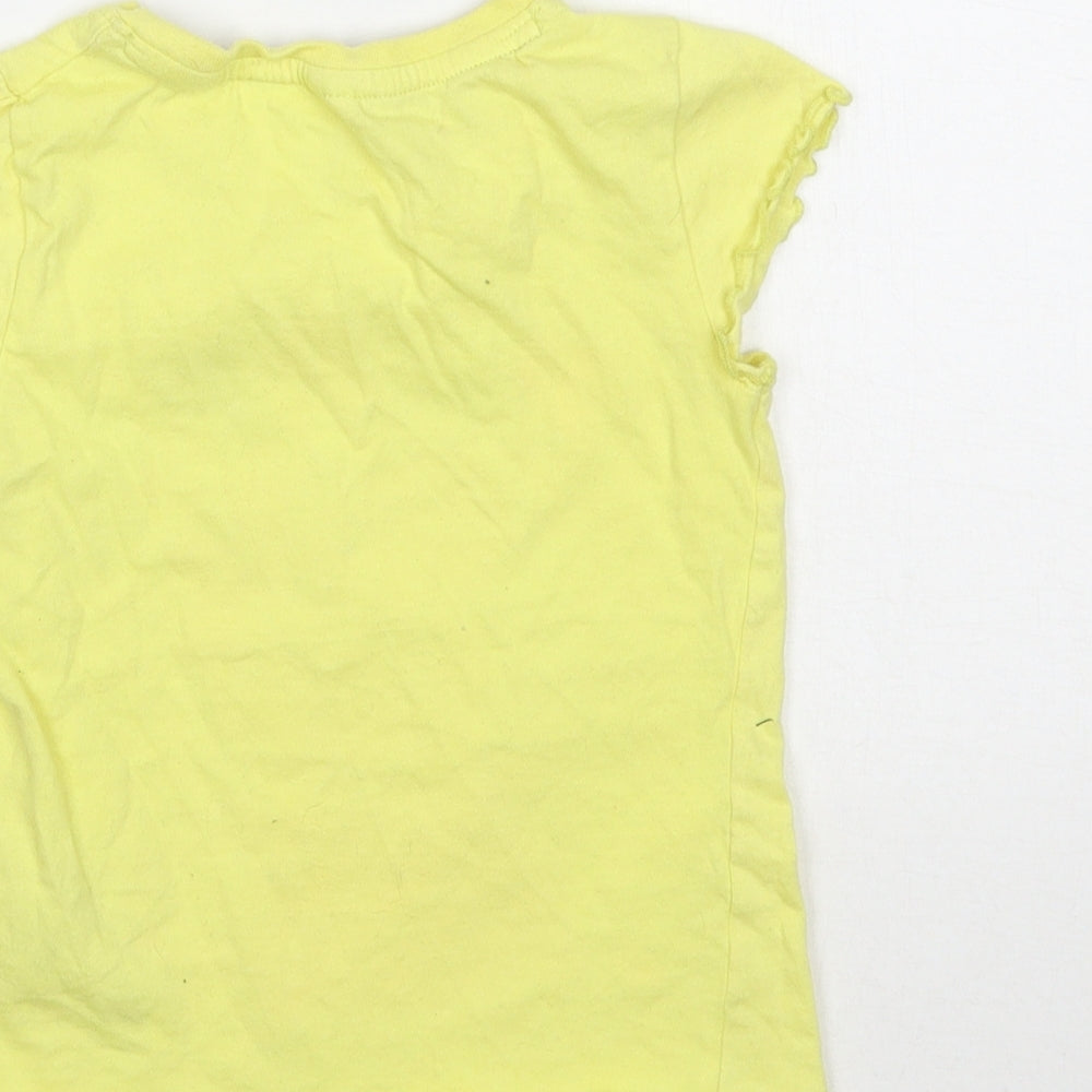 Peppa Pig Girls Yellow   Basic T-Shirt Size 18-24 Months