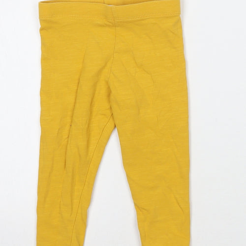 F&F Girls Yellow   Capri Leggings Size 9 Months