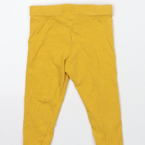 F&F Girls Yellow   Capri Leggings Size 9 Months