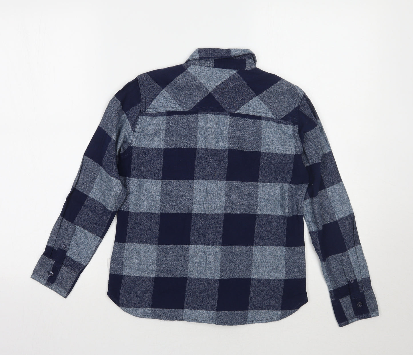 Lee Cooper Boys Blue Check  Basic Button-Up Size 9-10 Years