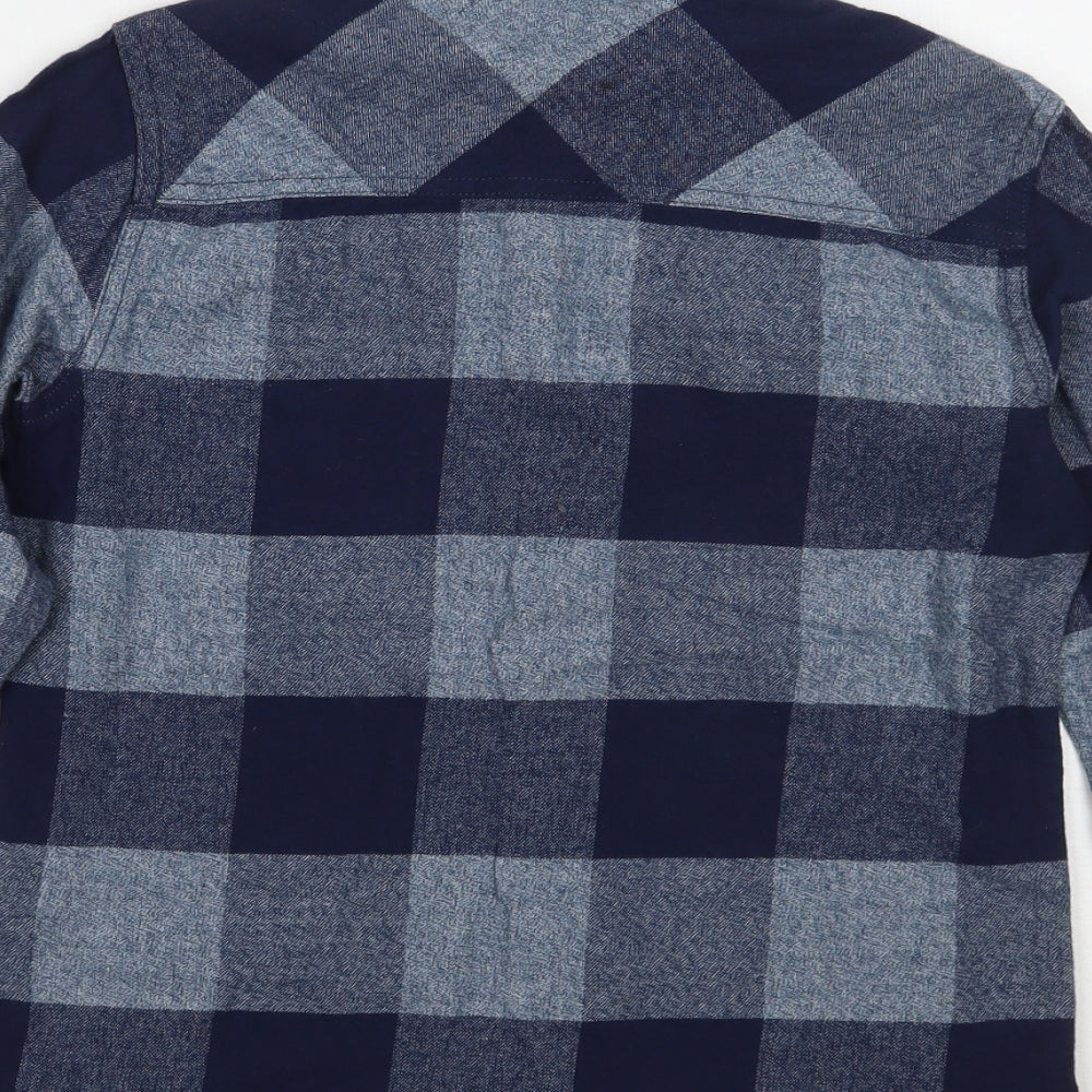 Lee Cooper Boys Blue Check  Basic Button-Up Size 9-10 Years