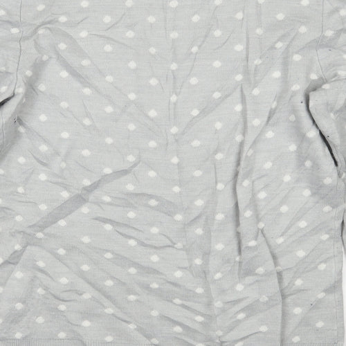 Preworn Womens Grey Polka Dot  Pullover Jumper Size 14