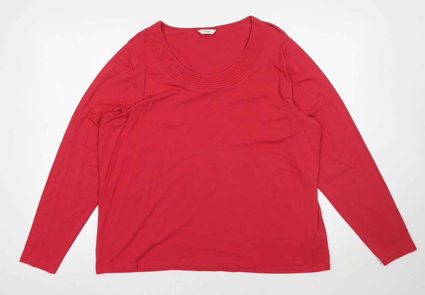 Marks and Spencer Womens Red   Basic T-Shirt Size 20